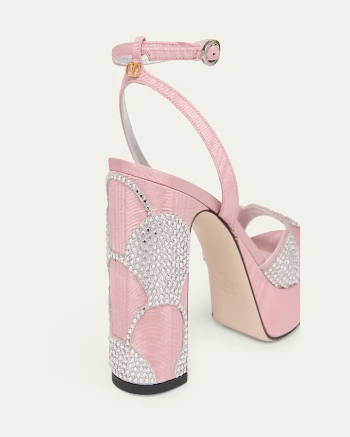 Bowow Strass Scallop Platform Sandals - Image 8