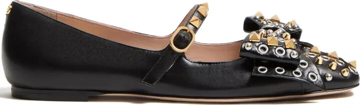 Bowow studded ballerina shoes