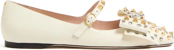 Bowow studded ballerina shoes