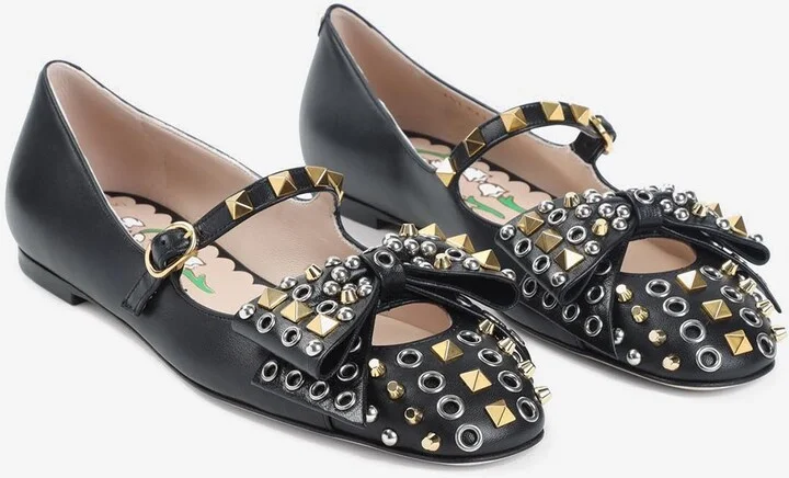 Bowow Studded Mary-Jane Ballet Flats - Image 2