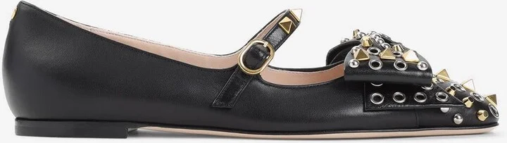 Bowow Studded Mary-Jane Ballet Flats