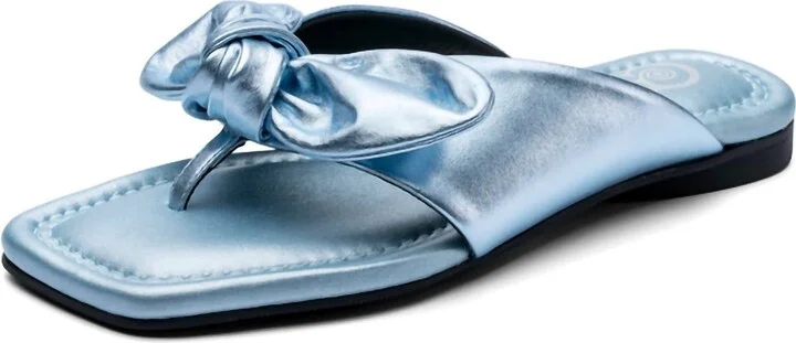 Bowthong Sandal In Smoke Blue