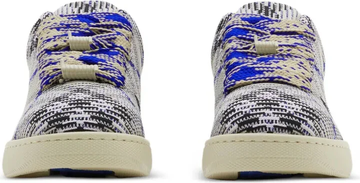 Box checked knitted sneakers - Image 3