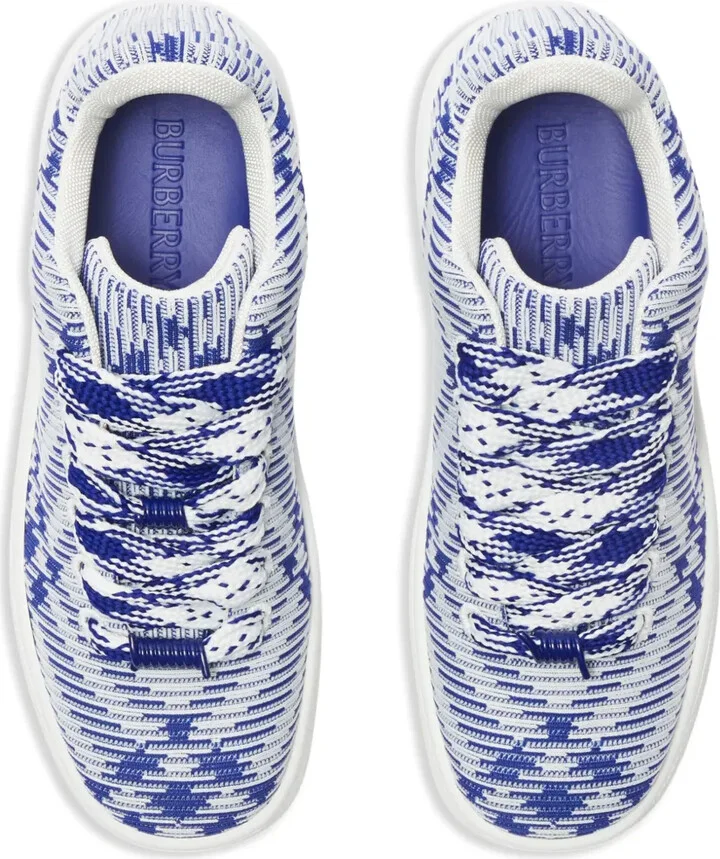 Box checked leather sneakers - Image 4