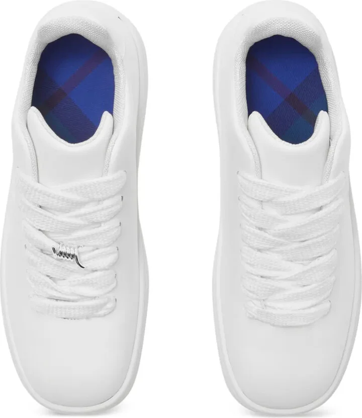 Box logo-debossed leather sneakers - Image 5