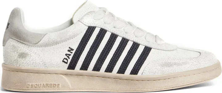 Boxer distressed low-top sneakers