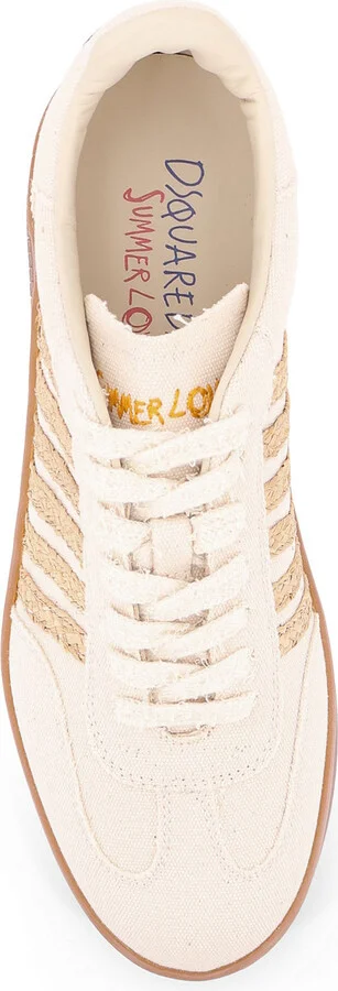 Boxer Dsquared2 Summer Lovers Canvas And Natural Rafia Sneakers - Image 5