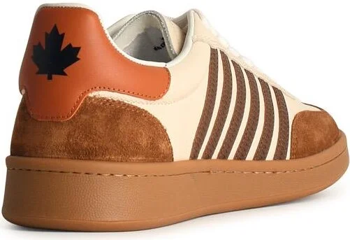'boxer' Ivory Leather Sneakers - Image 3