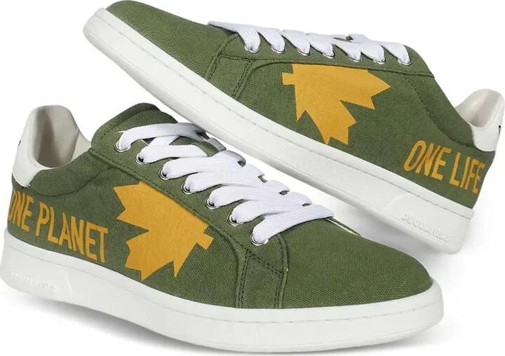 Boxer leaf-graphic low-top sneakers - Image 2