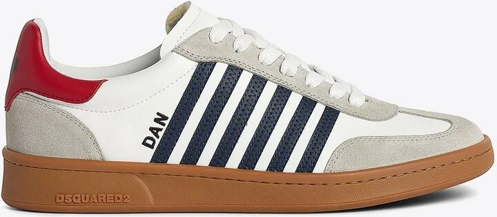Boxer Paneled Leather Sneakers