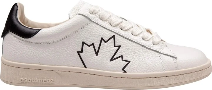 Boxer Sneakers In Leather Color Black And White
