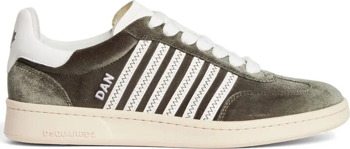 Boxer velvet low-top sneakers