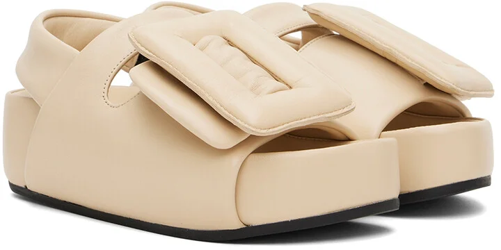 BOYY Beige Puffy Platform Sandal - Image 4