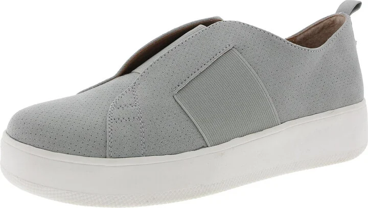 Brad Womens Laceless Faux Suede Slip-On Sneakers