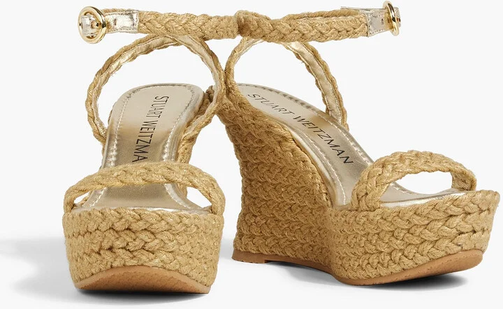 Brada metallic jute espadrille wedge sandals - Image 2