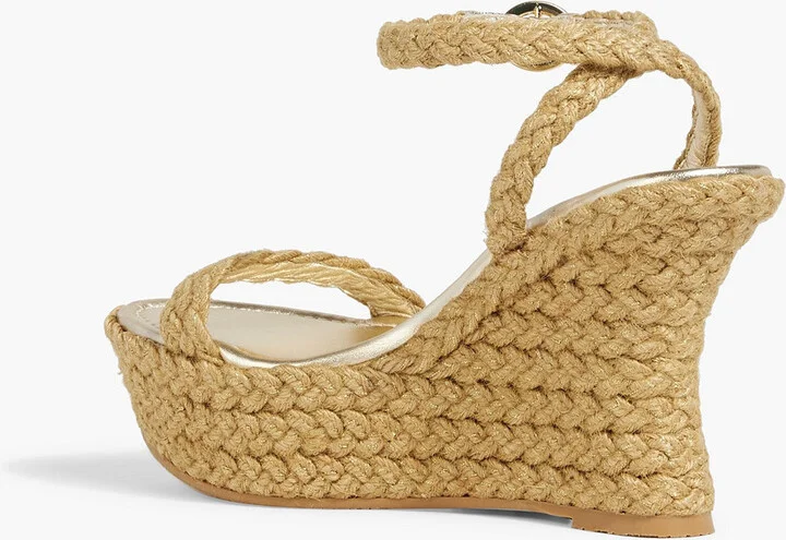 Brada metallic jute espadrille wedge sandals - Image 3