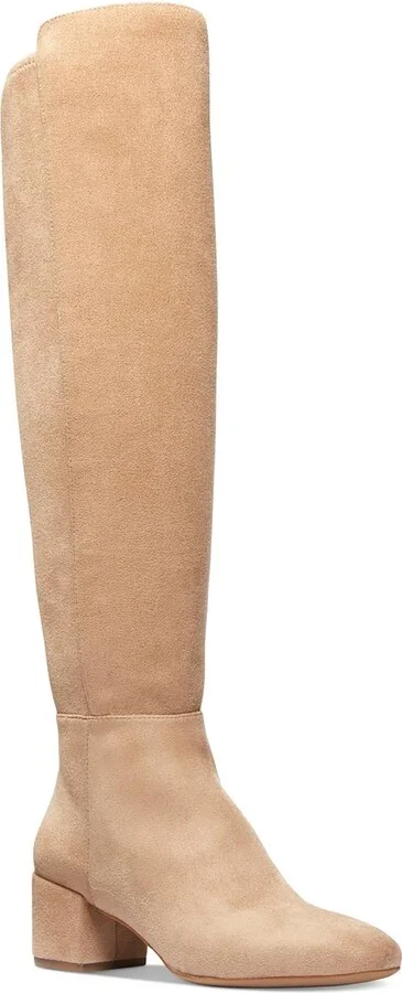 BRADEN MID BOOT Womens Faux Suede Almond Toe Knee-High Boots