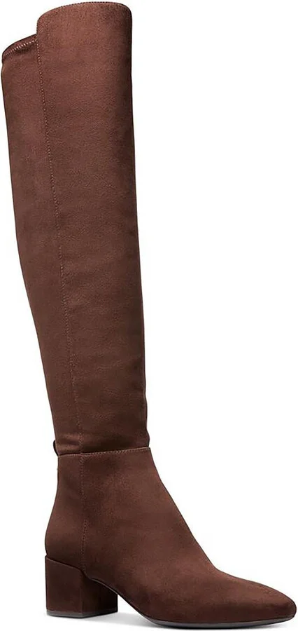 Braden Womens Zipper Faux Suede Over-The-Knee Boots