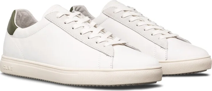 White/ Olive Leather