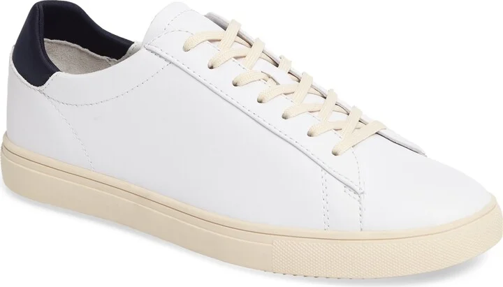 White Leather Navy Neoprene