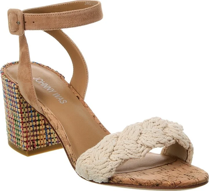 Braid Block Suede Sandal