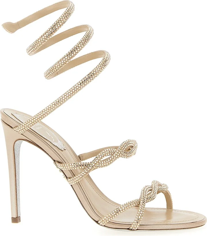 Braid Cleo Sandals Beige