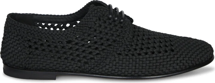 Braided Black Derby Shoes