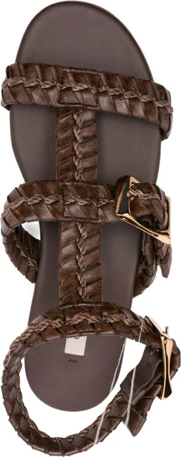 Braided Buckle Flat Sandals - Image 4