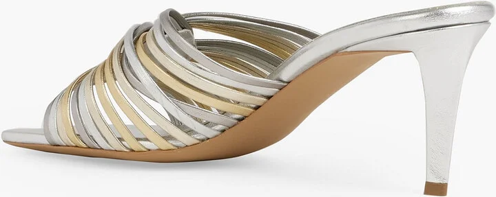Braided color-block metallic sandals - Image 3