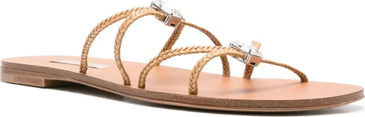 Braided Crystal-Embellished Slides - Image 2