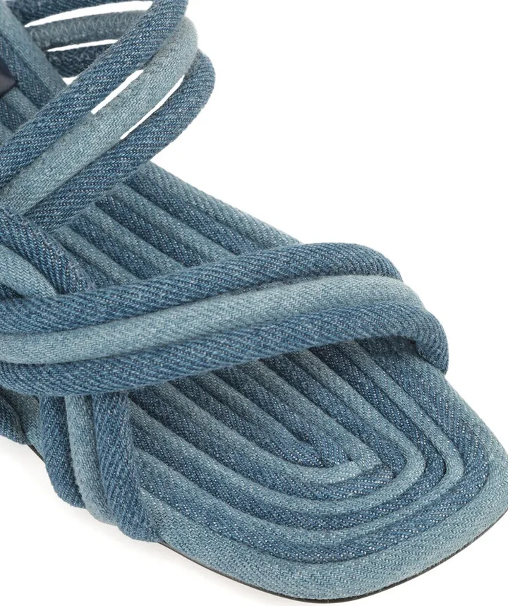 Braided Denim Sandals - Image 5
