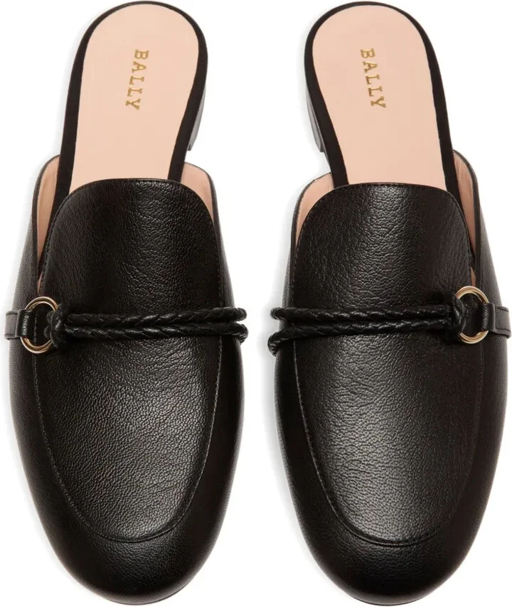 Braided-Detail Leather Slippers - Image 3