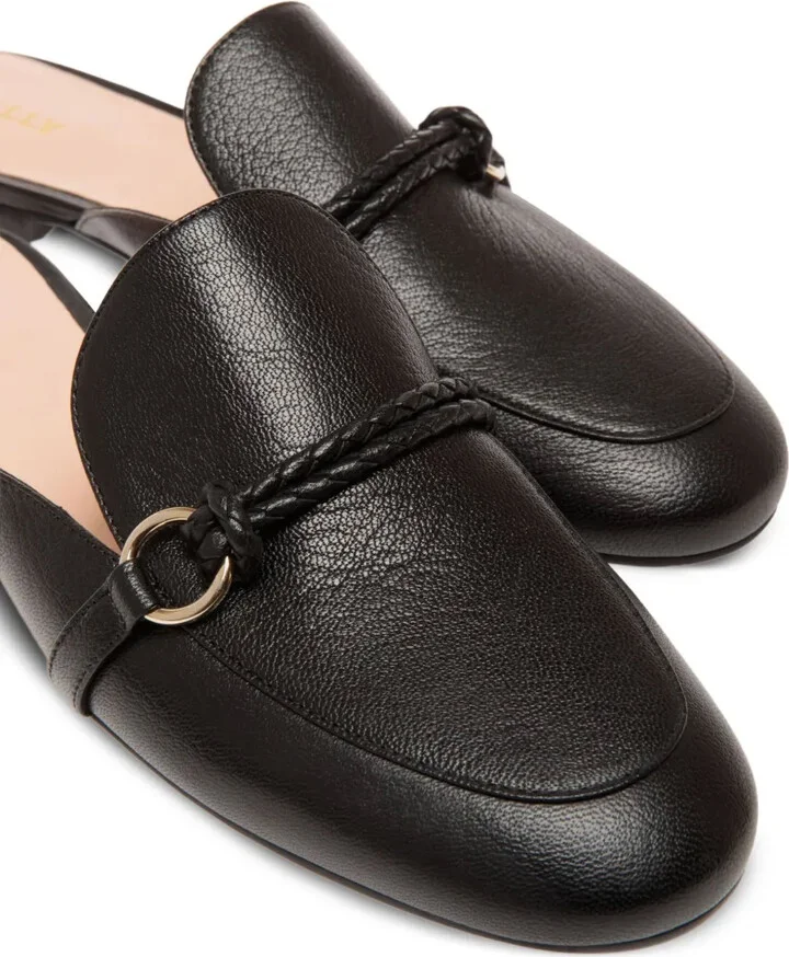 Braided-Detail Leather Slippers - Image 5