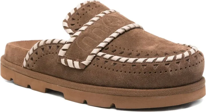 Braided-Detail Suede Mules - Image 2