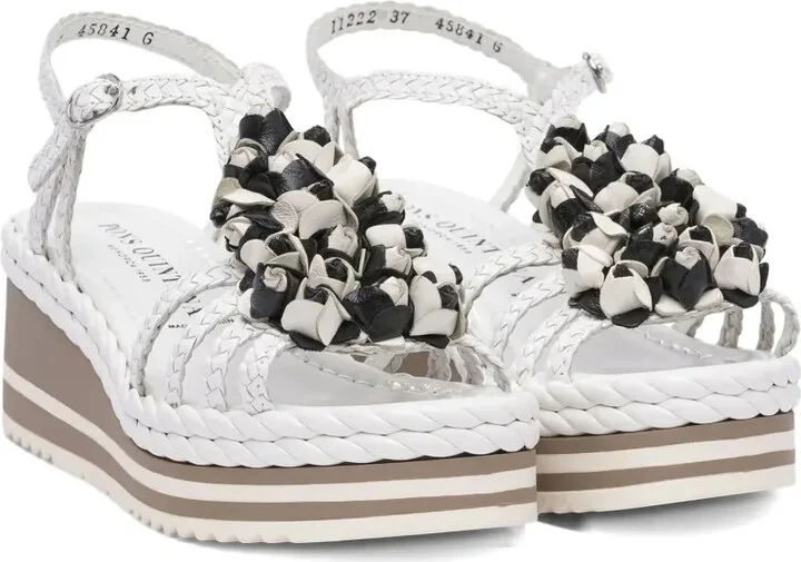Braided-Detail Wedge Sandals - Image 2