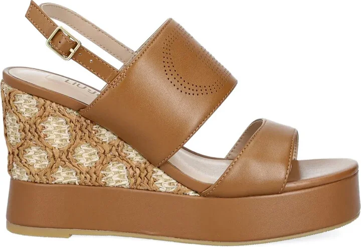 Braided-Detail Wedge Sandals