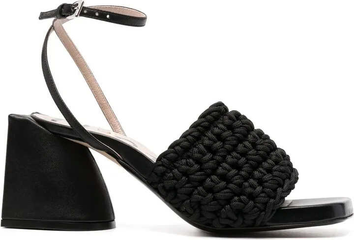 Braided High-Heel Sandals
