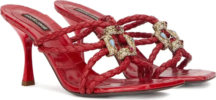 Braided Jewel-Embellished Sandals - Image 2