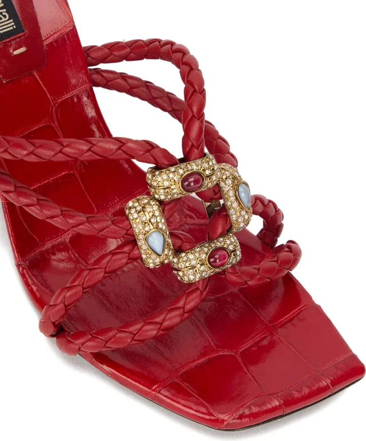Braided Jewel-Embellished Sandals - Image 5