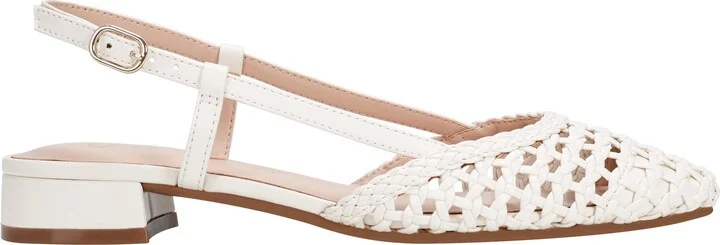 Braided Kitten Heel Slingback Ballet Flat - Image 9