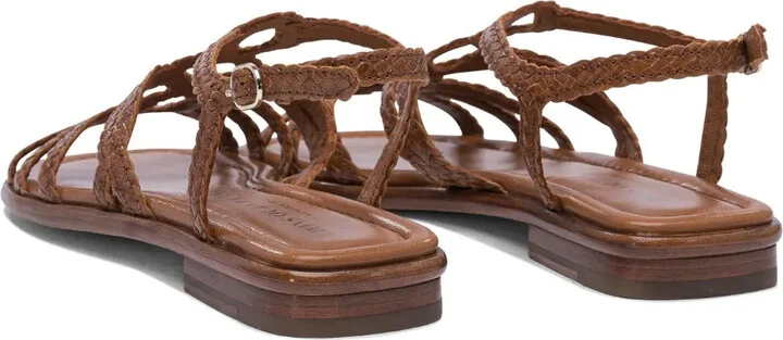 Braided-Leather Flat Sandals - Image 4