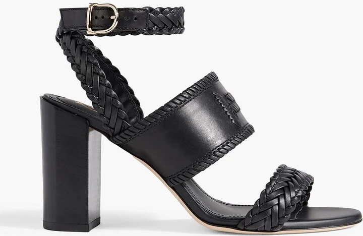 Braided leather sandals