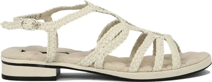 Braided-Leather Sandals