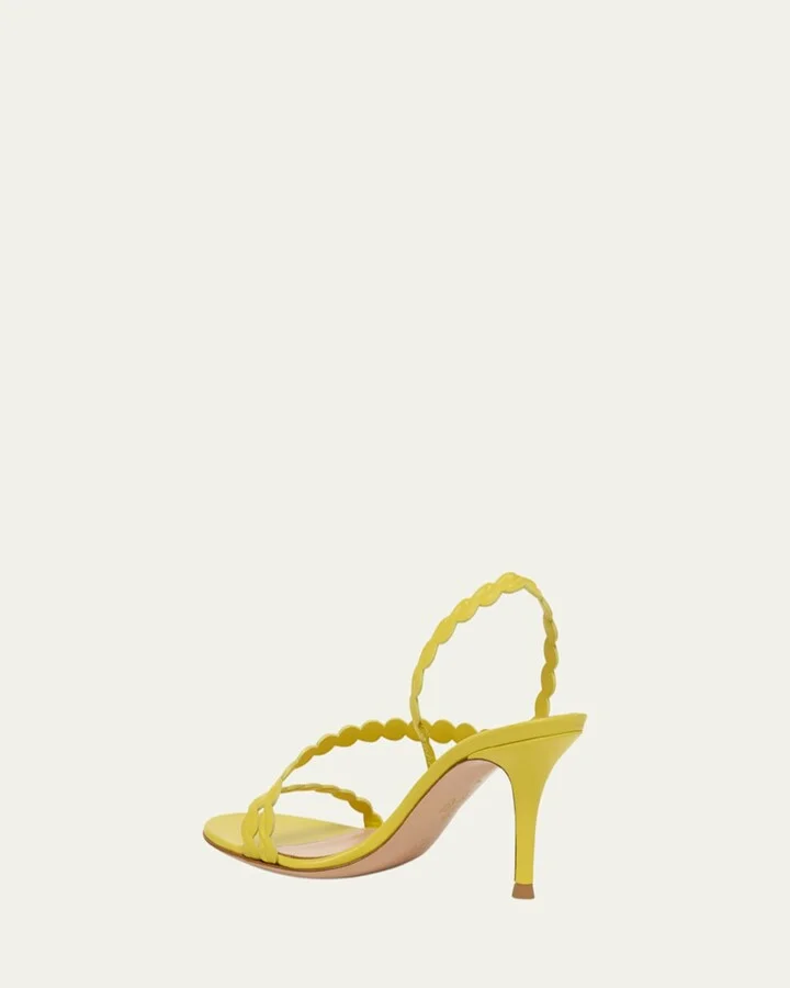 Braided Leather Slingback Sandals - Image 4