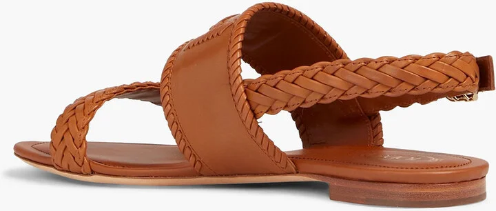 Braided leather slingback sandals - Image 3