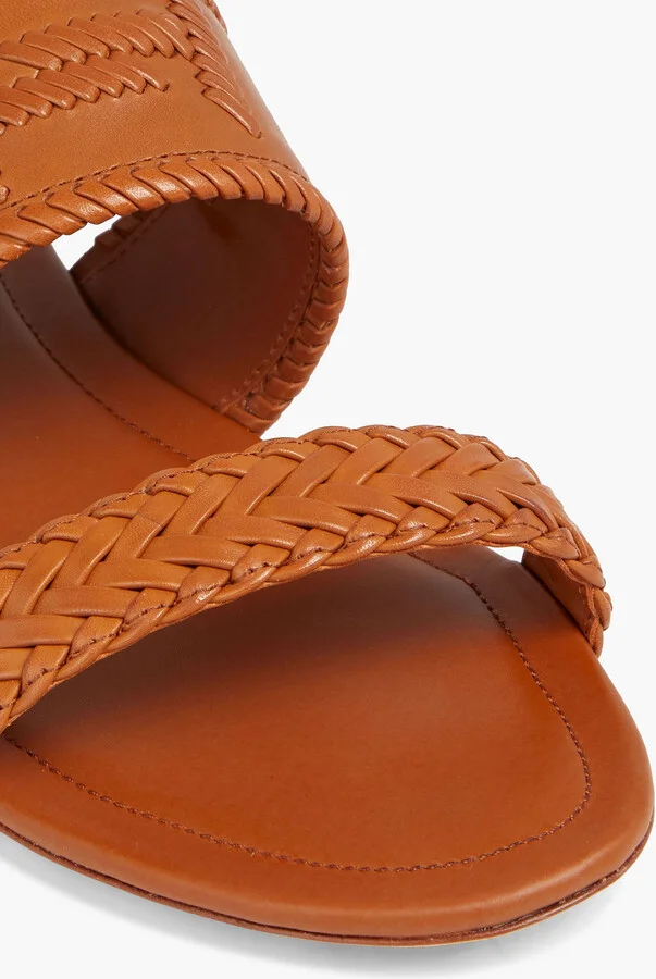 Braided leather slingback sandals - Image 4