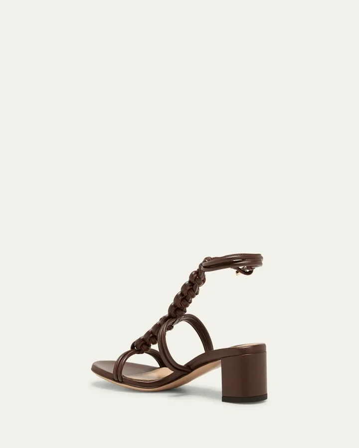 Braided Napa T-Strap Sandals - Image 4