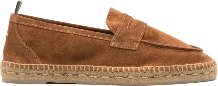 Braided-Raffia Suede Espadrilles