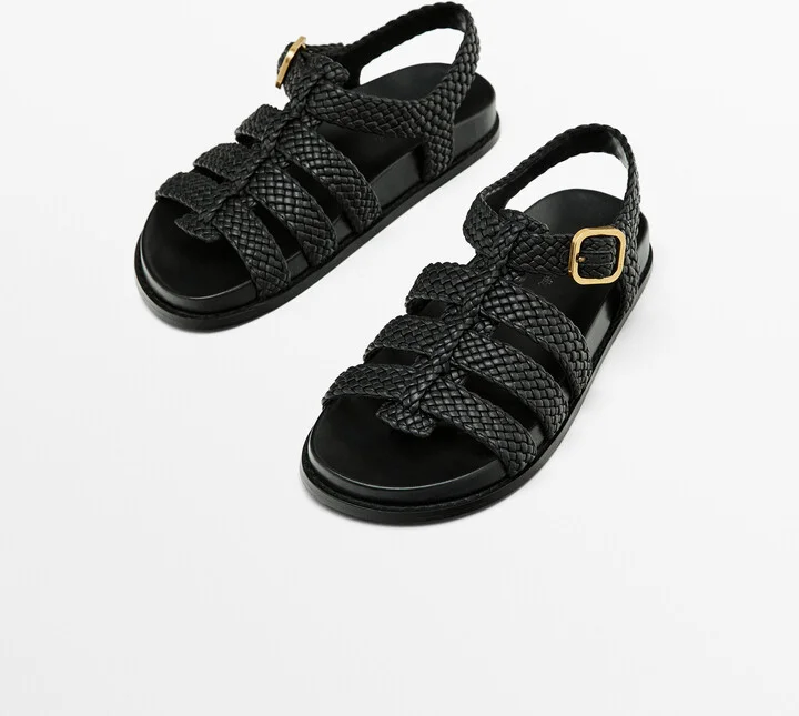 Braided Sandals With Buckle - Image 3