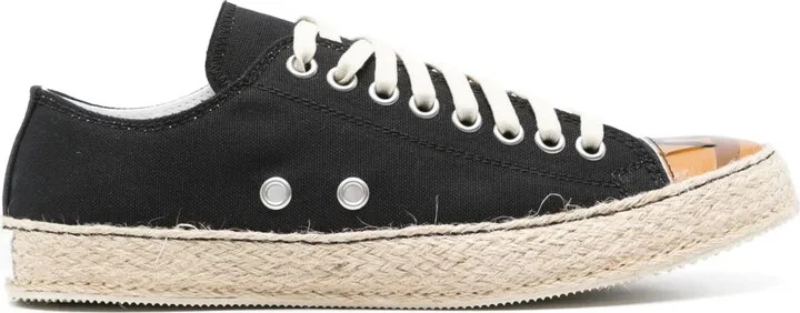 Braided-Sole Canvas Sneakers